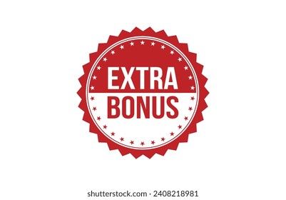 Extra bonus red ribbon label banner. Open available now sign or Extra bonus tag.