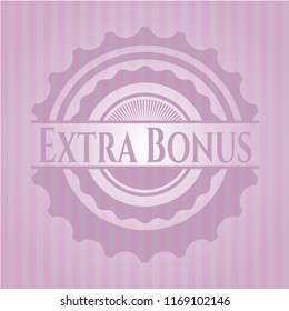 Extra Bonus retro style pink emblem