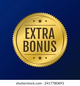 Extra bonus rewards prize employee business icon label badge design vector