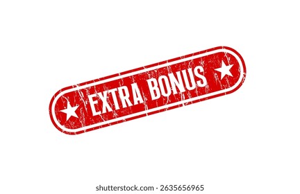  extra bonus rubber stamp — vector illustration