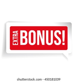 Extra Bonus sticker red speech bubble