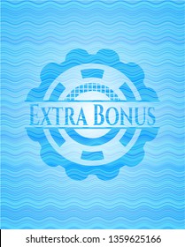 Extra Bonus water representation badge background.