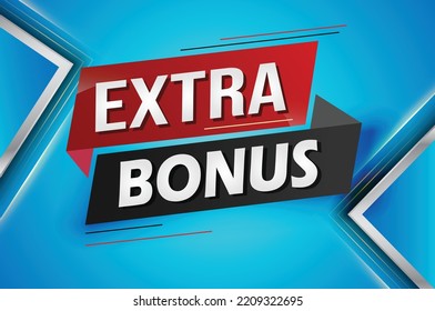 extra bonus word concept vector illustration with lines 3d style for social media landing page, template, ui, web, mobile app, poster, banner, flyer, background, gift card, coupon, label, wallpaper