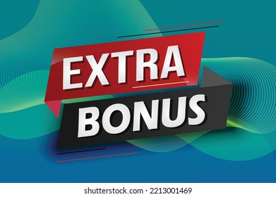 extra bonus word concept vector illustration with lines 3d style for social media landing page, template, ui, web, mobile app, poster, banner, flyer, background, gift card, coupon, label, wallpaper