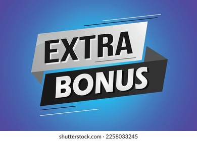 extra bonus word concept vector illustration with lines 3d style for social media landing page, template, ui, web, mobile app, poster, banner, flyer, background, gift card, coupon, label, wallpaper