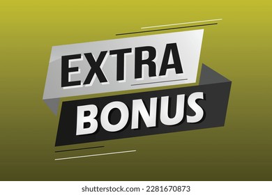 extra bonus word concept vector illustration with lines 3d style for social media landing page, template, ui, web, mobile app, poster, banner, flyer, background, gift card, coupon, label, wallpaper