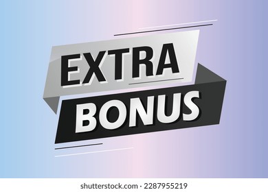 extra bonus word concept vector illustration with lines 3d style for social media landing page, template, ui, web, mobile app, poster, banner, flyer, background, gift card, coupon, label, wallpaper