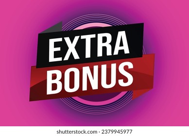 extra bonus word concept vector illustration with lines 3d style for social media landing page, template, ui, web, mobile app, poster, banner, flyer, background, gift card, coupon, label, wallpaper