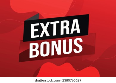 extra bonus word concept vector illustration with lines 3d style for social media landing page, template, ui, web, mobile app, poster, banner, flyer, background, gift card, coupon, label, wallpaper