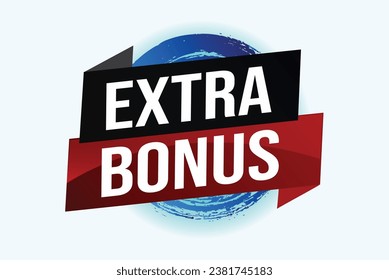 extra bonus word concept vector illustration with lines 3d style for social media landing page, template, ui, web, mobile app, poster, banner, flyer, background, gift card, coupon, label, wallpaper