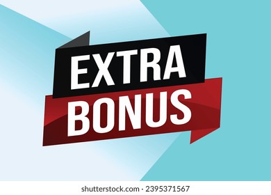 extra bonus word concept vector illustration with lines 3d style for social media landing page, template, ui, web, mobile app, poster, banner, flyer, background, gift card, coupon, label, wallpaper
