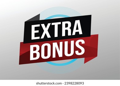 extra bonus word concept vector illustration with lines 3d style for social media landing page, template, ui, web, mobile app, poster, banner, flyer, background, gift card, coupon, label, wallpaper