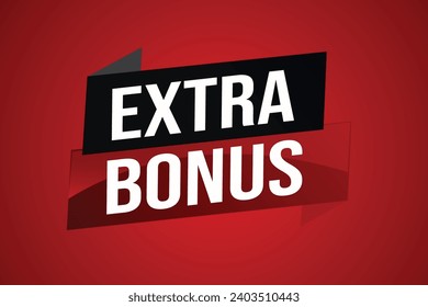 extra bonus word concept vector illustration with lines 3d style for social media landing page, template, ui, web, mobile app, poster, banner, flyer, background, gift card, coupon, label, wallpaper
