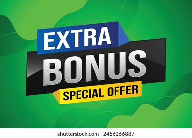 extra bonus word concept vector illustration with lines 3d style for social media landing page, template, ui, web, mobile app, poster, banner, flyer, background, gift card, coupon, label, wallpaper

