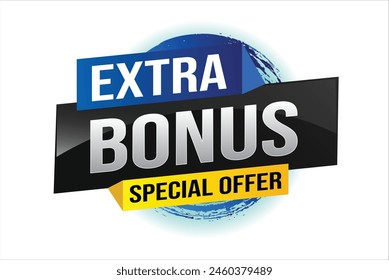 extra bonus word concept vector illustration with lines 3d style for social media landing page, template, ui, web, mobile app, poster, banner, flyer, background, gift card, coupon, label, wallpaper


