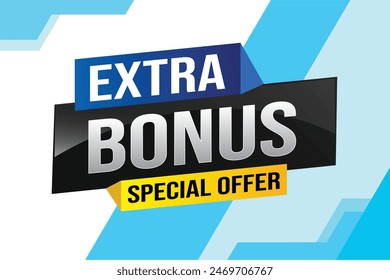 extra bonus word concept vector illustration with lines 3d style for social media landing page, template, ui, web, mobile app, poster, banner, flyer, background, gift card, coupon, label, wallpaper

