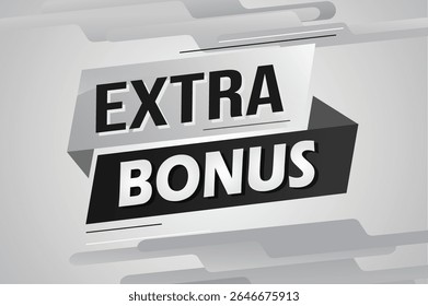 extra bonus word concept vector illustration with lines 3d style for social media landing page, template, ui, web, mobile app, poster, banner, flyer, background, gift card, coupon, label, wallpaper 