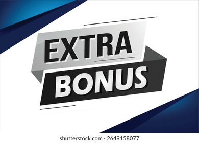 extra bonus word concept vector illustration with lines 3d style for social media landing page, template, ui, web, mobile app, poster, banner, flyer, background, gift card, coupon, label, wallpaper 