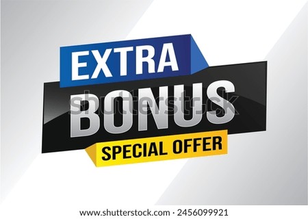 extra bonus word concept vector illustration with lines 3d style for social media landing page, template, ui, web, mobile app, poster, banner, flyer, background, gift card, coupon, label, wallpaper

