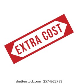 Extra Cost Rubber stamp design vector 