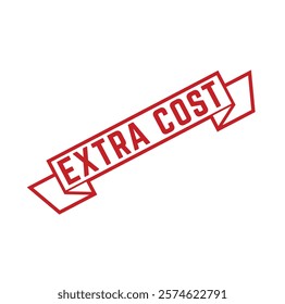 Extra Cost Rubber stamp design vector 