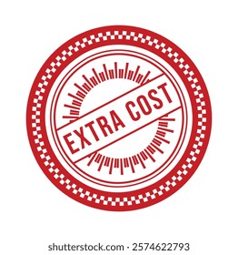 Extra Cost Rubber stamp design vector 