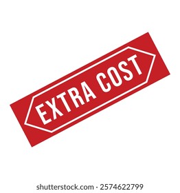 Extra Cost Rubber stamp design vector 