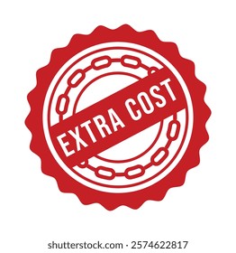 Extra Cost Rubber stamp design vector 