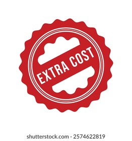 Extra Cost Rubber stamp design vector 