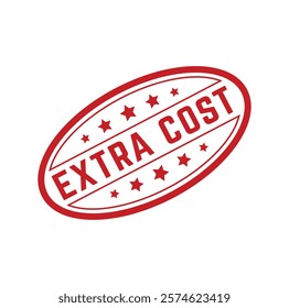 Extra Cost Rubber stamp design vector 