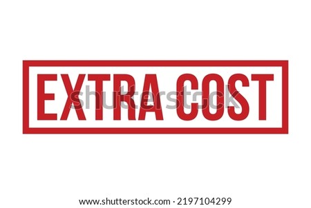 Extra Cost Rubber Stamp Seal Vector