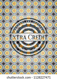 Extra Credit arabesque style emblem. arabic decoration.