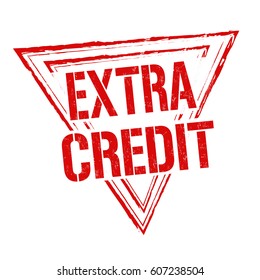 Extra credit grunge rubber stamp on white background, vector illustration