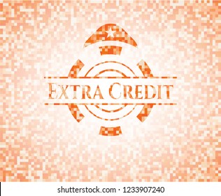 Extra Credit orange mosaic emblem