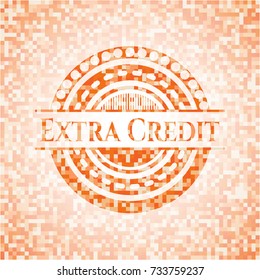 Extra Credit orange mosaic emblem