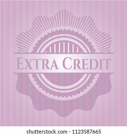Extra Credit pink emblem. Vintage.