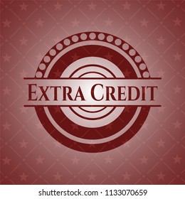 Extra Credit red emblem. Retro