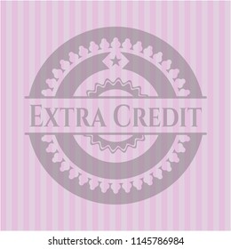 Extra Credit retro style pink emblem