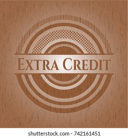 Extra Credit retro style wood emblem