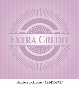 Extra Credit vintage pink emblem