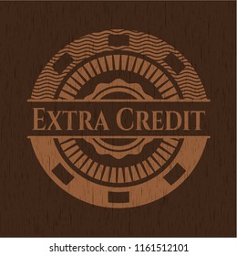 Extra Credit wood emblem. Vintage.