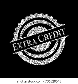 Extra Credit written with chalkboard texture