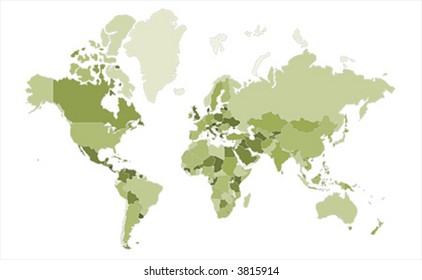 Extra detailed map of the world