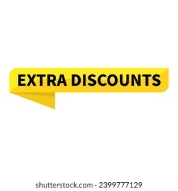 Descuentos Extra En Forma De Cinta De Rectángulo Amarillo Para La Promoción Comercial Marketing Información De Medios Sociales

