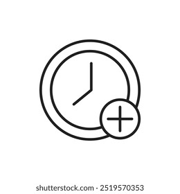 Extra hoursline icon. vector illustration. EPS10