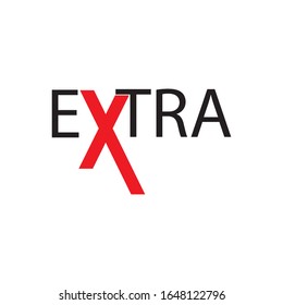 extra icon logo vector design