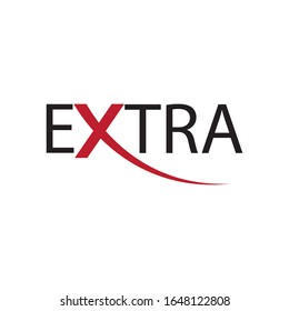 extra icon logo vector design