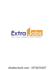 Extra jobs creative modern vector logo template 