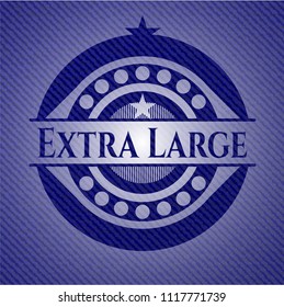 Extra Large badge with jean texture