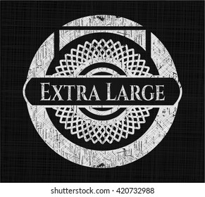 Extra Large chalk emblem, retro style, chalk or chalkboard texture